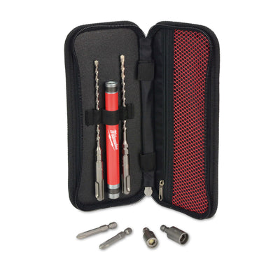 Milwaukee Tapcon Carbide Tipped SDS-plus Screw Installation Kit SDS-Plus Shank 7 pc