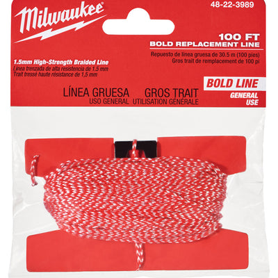 Milwaukee 0.08 oz Bold Replacement Chalk String 100 ft. Red/White