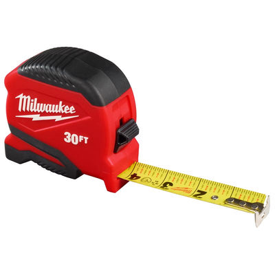Milwaukee 30 ft. L X 1.65 in. W Compact Tape Measure
