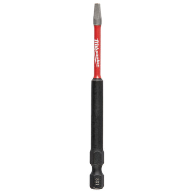 Milwaukee Shockwave Square Recess #1 X 3-1/2 in. L Impact Power Bit Steel