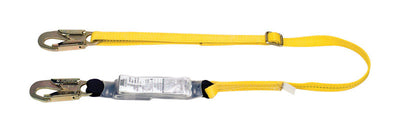 Safety Works Workman Unisex Polyester Shock Absorbing Lanyard Yellow