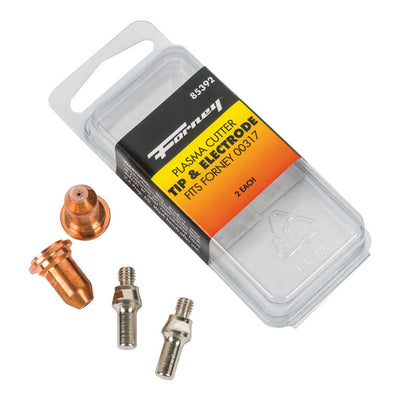 Forney 7.75 in. L X 2 in. W Plasma Cutter Tip and Electrode Set 4 pc
