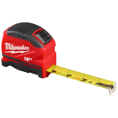 Milwaukee 16 ft. L X 1.88 in. W Compact Auto Lock Tape Measure