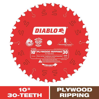 Diablo Tracking Point 10 in. D X 5/8 in. TiCo Hi-Density Carbide Ripping Saw Blade 30 teeth