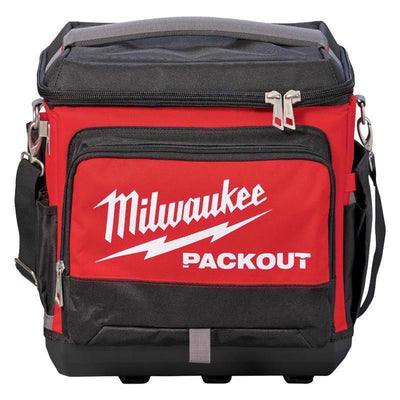 Milwaukee Packout Ballistic Nylon Jobsite Cooler Utility Bag 6 pocket Black/Red