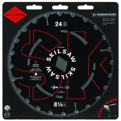 SKIL 8-1/4 in. D X 13/16 in. Carbide Tipped Steel Circular Saw Blade 24 teeth