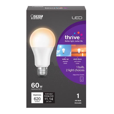 Feit A19 E26 (Medium) LED Bulb Color Changing 60 Watt Equivalence