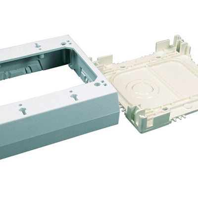 Legrand New and Old Work Square Plastic 2 gang Outlet Box Ivory