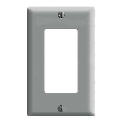 Leviton Decora Gray 1 gang Thermoset Plastic Decorator Wall Plate