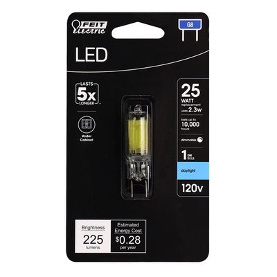Feit T4 G8 LED Bulb Daylight 25 Watt Equivalence
