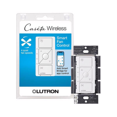 Lutron Caseta 1.5 amps Single Pole Wireless Smart-Enabled Fan Control White