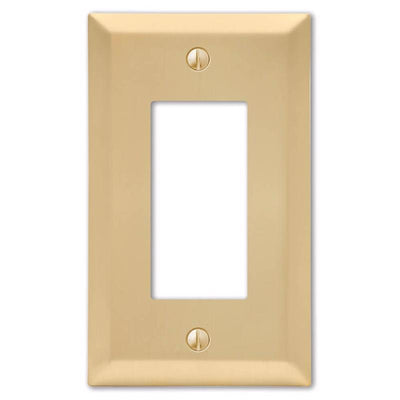 Amerelle Century Satin Brass 1 gang Stamped Steel Decorator Wall Plate