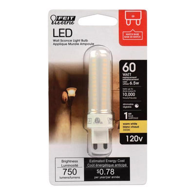 Feit T4 G9 LED Bulb Bright White 60 Watt Equivalence