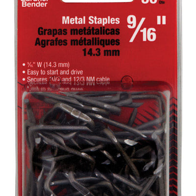 Gardner Bender 9/16 in. W Metal Insulated Cable Staple 50 pk