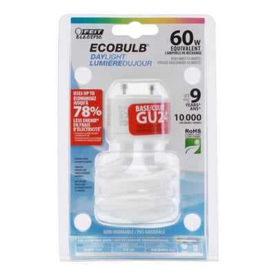Feit Mini Twist 13 W Twist 2.09 in. D X 3.6 in. L CFL Bulb Daylight Spiral 6500 K