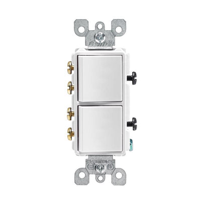 Leviton Decora 15 amps 3-Way Rocker Switch White
