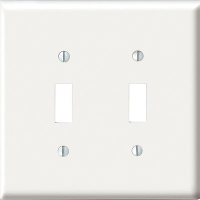Leviton White 2 gang Nylon Toggle Wall Plate