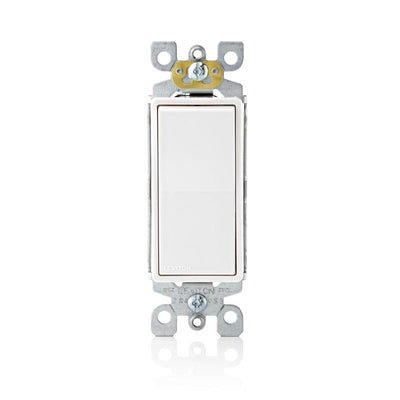 Leviton 15 amps 3-Way Antimicrobial Treated Rocker AC Quiet Switch White