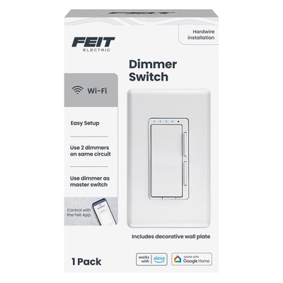 Feit Smart Home White 150 W Toggle Smart-Enabled Dimmer Switch
