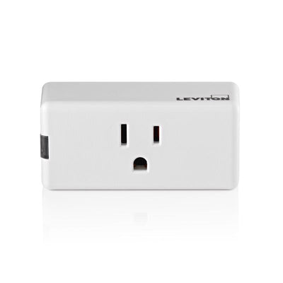 Leviton Decora Smart Grounded 1 outlets Smart-Enabled Mini Plug-In Adapter