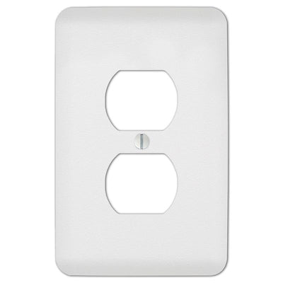 Amerelle Capri Paintable Textured White 1 gang Stamped Steel Duplex Wall Plate
