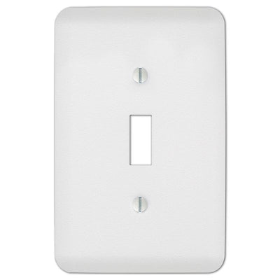 Amerelle Capri Paintable Textured White 1 gang Stamped Steel Toggle Wall Plate