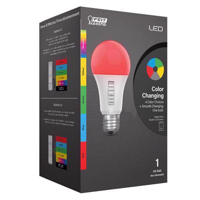 Feit A19 E26 (Medium) Party Bulb Color Changing 4.5 Watt Equivalence