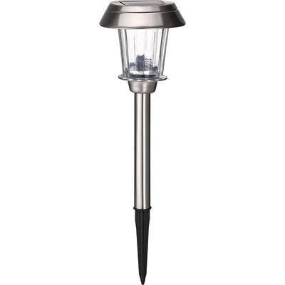 Living Accents Brushed Nickel Solar Powered 0.2 W LED Pathway Light