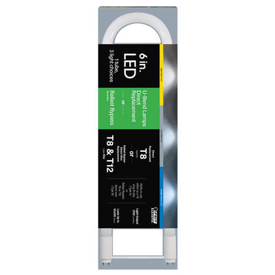 Feit T8 Color Selectable 6 in. G13 U Bend LED Linear Lamp 32 Watt Equivalence