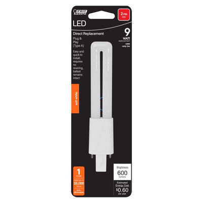 Feit Linear PL G23 LED Tube Light Soft White 9 Watt Equivalence