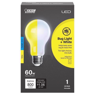 Feit A19 E26 (Medium) LED Bulb Yellow 60 Watt Equivalence