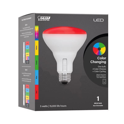 Feit BR30 E26 (Medium) Smart-Enabled LED Floodlight Bulb Color Changing 65 Watt Equivalence