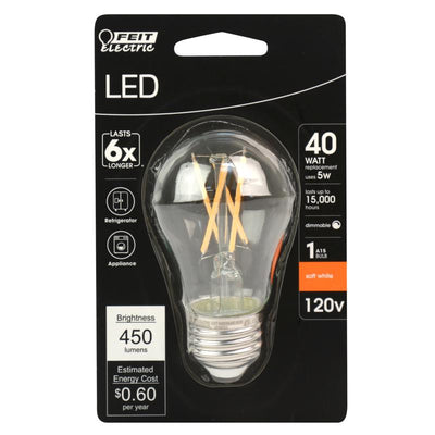 Feit A15 E26 (Medium) Filament LED Bulb Soft White 40 Watt Equivalence