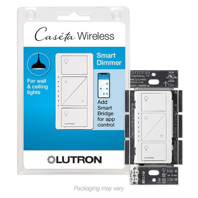Lutron Caseta White 150 W Touch Smart-Enabled Dimmer Switch