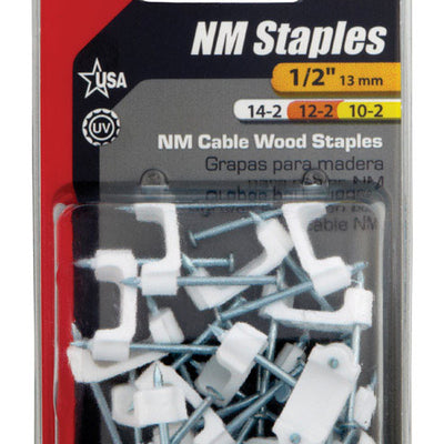 Gardner Bender 1/2 in. W Plastic Insulated Cable Staple 15 pk