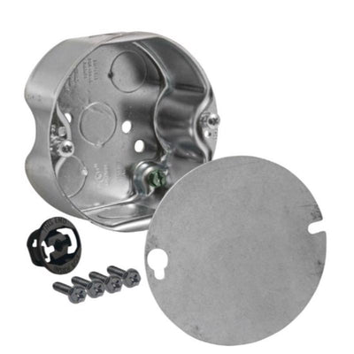 Southwire Old Work Round Steel Ceiling Box Silver