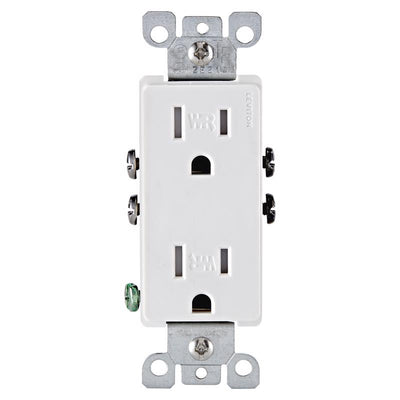 Leviton 15 amps 125 V Duplex White Weather Resistant Outlet 5-15R