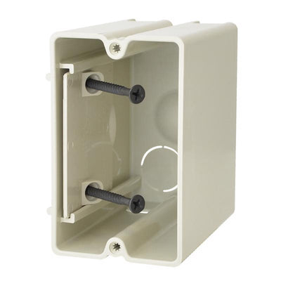 Allied Moulded Sliderbox New and Old Work 23 cu in Rectangle Fiberglass 1 gang Outlet Box Off White