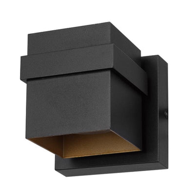 Globe Electric 1-Light Matte Black Petite Structure Wall Sconce