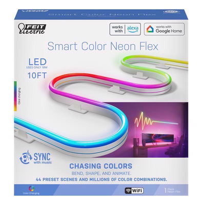 Feit 10 ft. L Color Changing Plug-In LED Smart-Enabled Rope Lights