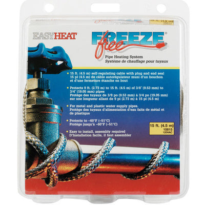 Easy Heat Freeze Free 15 ft. L Self Regulating Heating Cable For Water Pipe
