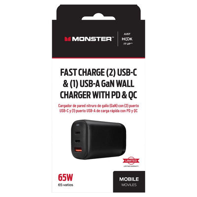 Monster Just Hook It Up 2 Port USB C/1 Port USB A w/PD & QC