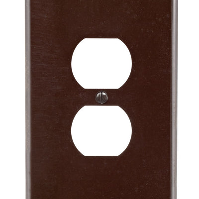 Leviton Brown 1 gang Thermoset Plastic Duplex Wall Plate