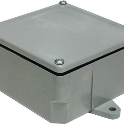 Cantex New and Old Work Square PVC 1 gang Junction Box Gray