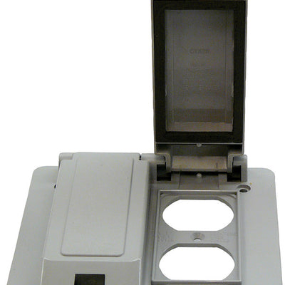 Cantex Rectangle PVC 2 gang 4-11/16 in. H X 4-7/8 in. W Duplex Outlet Cover