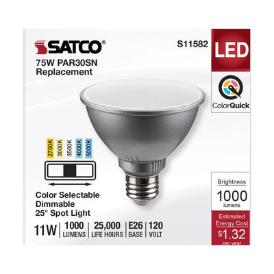 Satco PAR30SN E26 (Medium) LED Bulb Tunable White/Color Changing 75 Watt Equivalence
