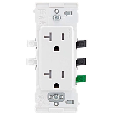 Leviton Lever Edge 20 amps 125 V White Tamper Resistant Outlet 5-20R