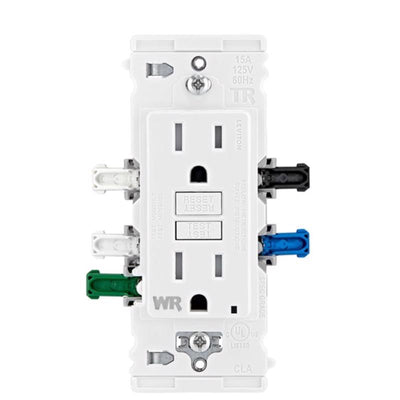 Leviton Lever Edge 15 amps 125 V White Weather Resistant GFCI Outlet
