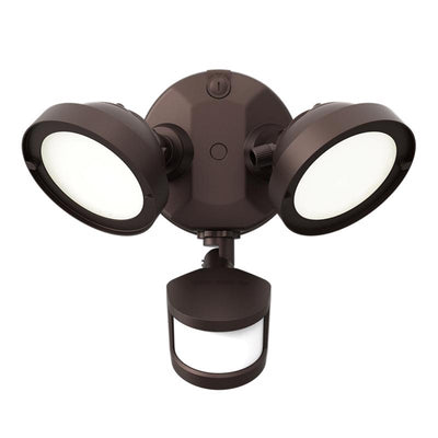 Halo Motion-Sensing Hardwired LED Bronze Floodlight