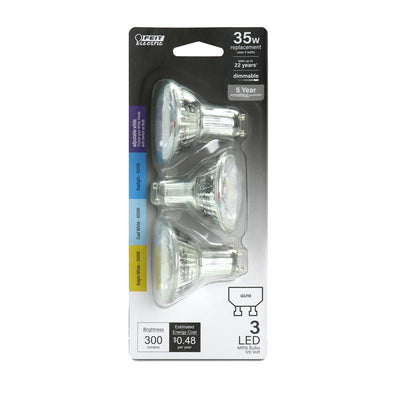 Feit Electric MR16 GU10 LED Bulb Adjustable White 35 Watt Equivalence